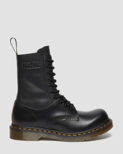 1490 / 1461 MM6 Leather Lace Up Boots in Black
