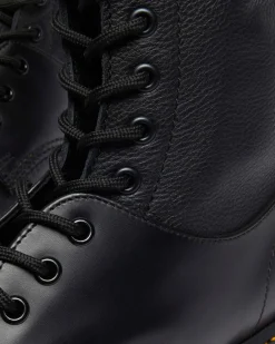 1490 / 1461 MM6 Leather Lace Up Boots in Black