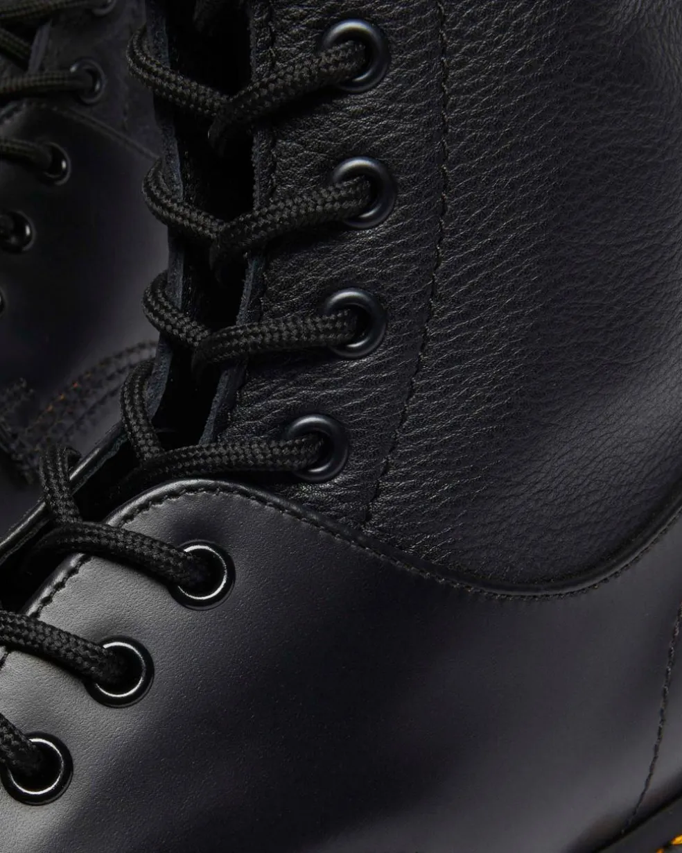 1490 / 1461 MM6 Leather Lace Up Boots in Black