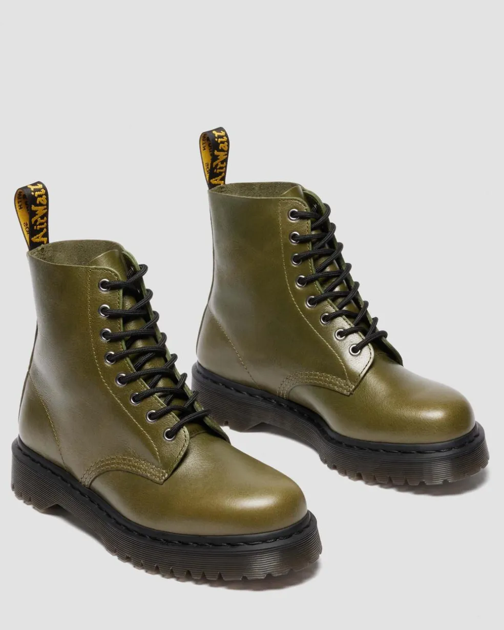 1460 Bex Eclipse Soft Leather Boots in Olive Green