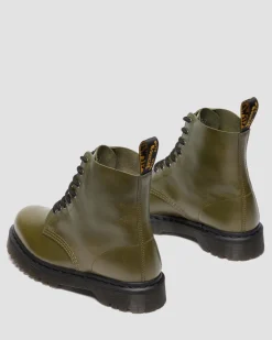 1460 Bex Eclipse Soft Leather Boots in Olive Green