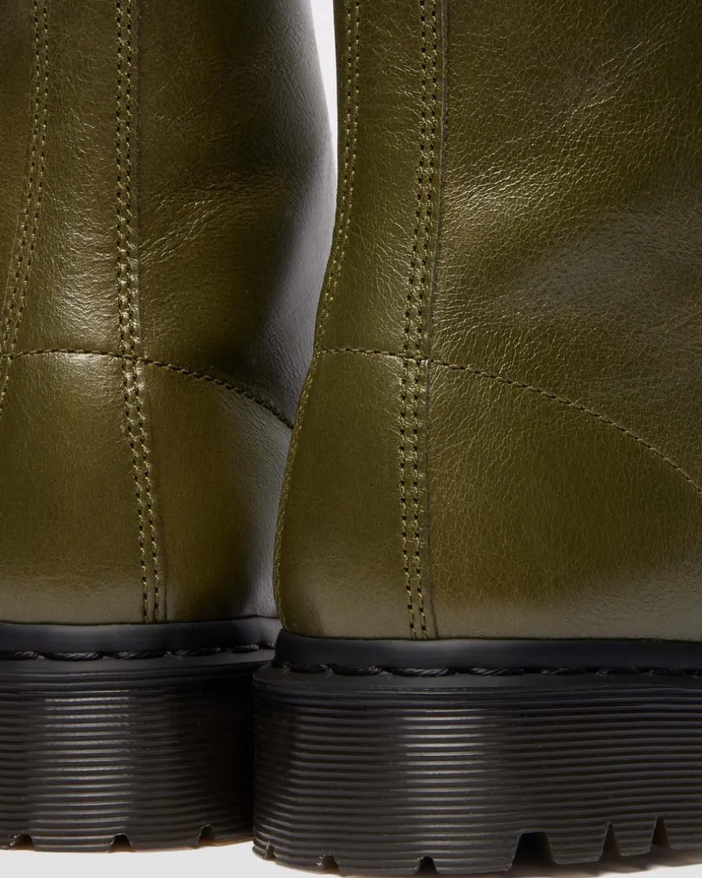 1460 Bex Eclipse Soft Leather Boots in Olive Green