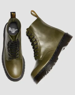 1460 Bex Eclipse Soft Leather Boots in Olive Green