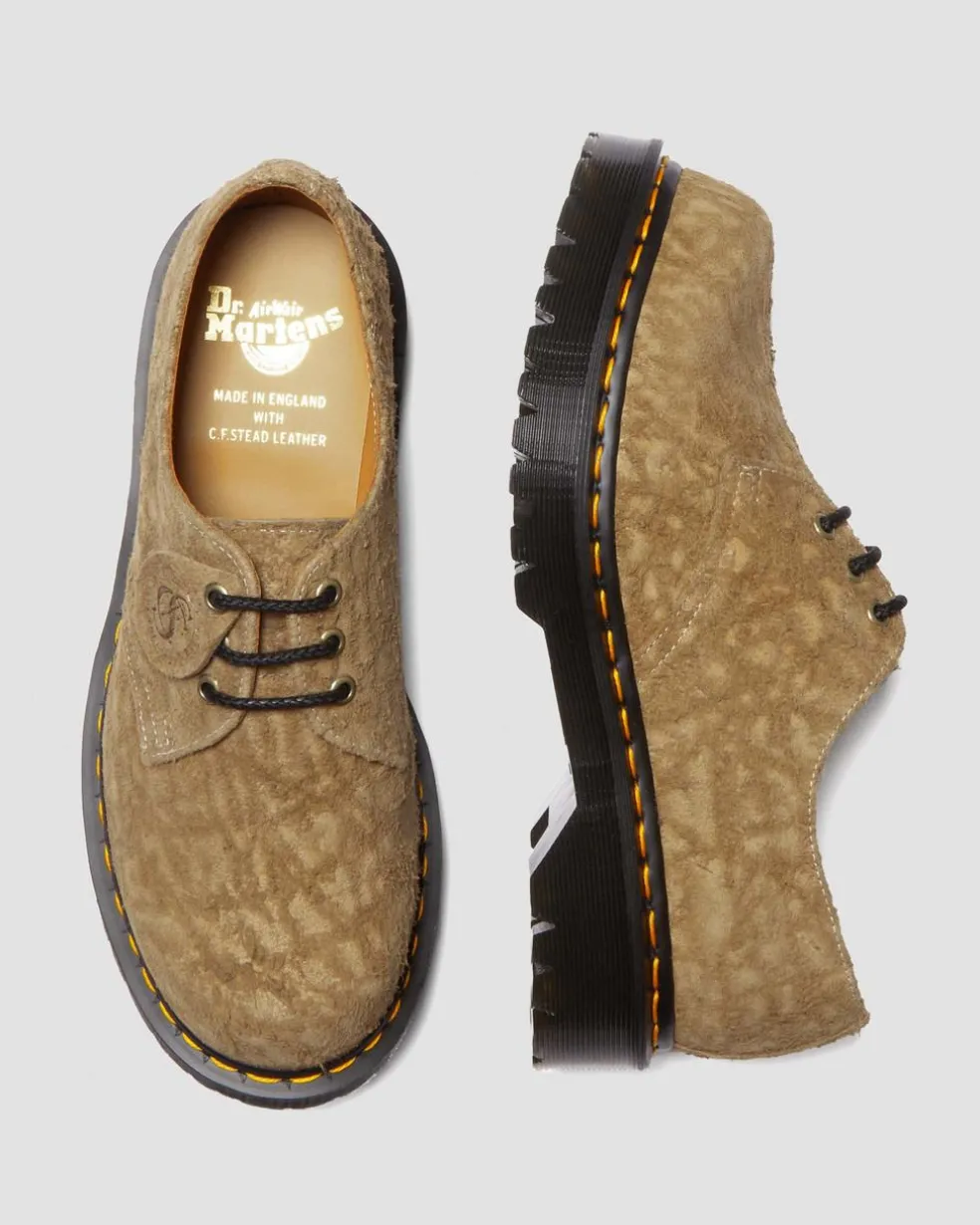 1461 Bex Made in England Emboss Suede Oxford Shoes in Savannah Tan