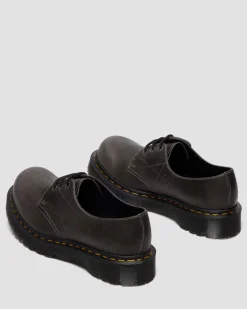 1461 Bex Made In England Natural Grain Bump Toe Shoes in Gunmetal