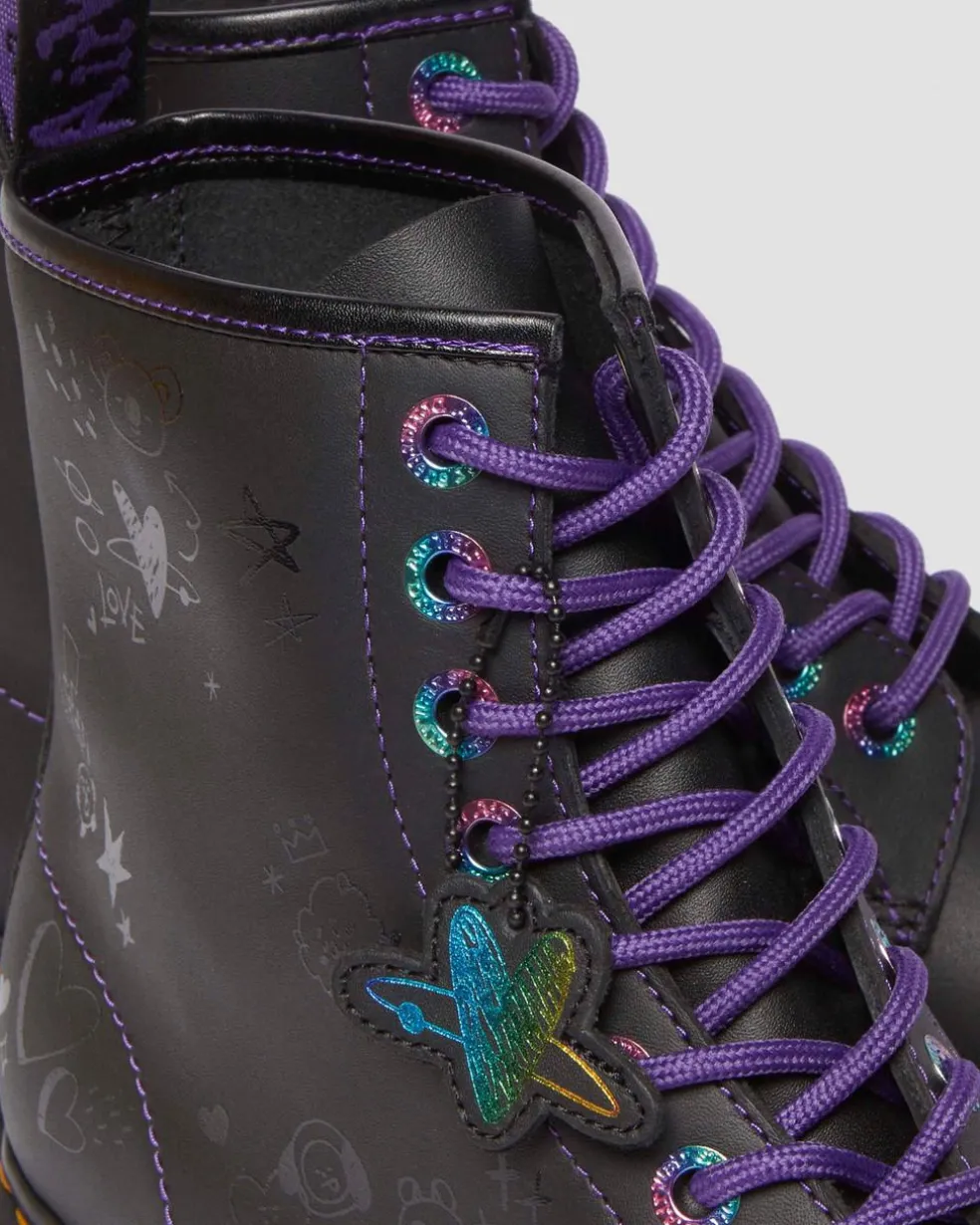1460 BT21 Leather Lace Up Boots in Black