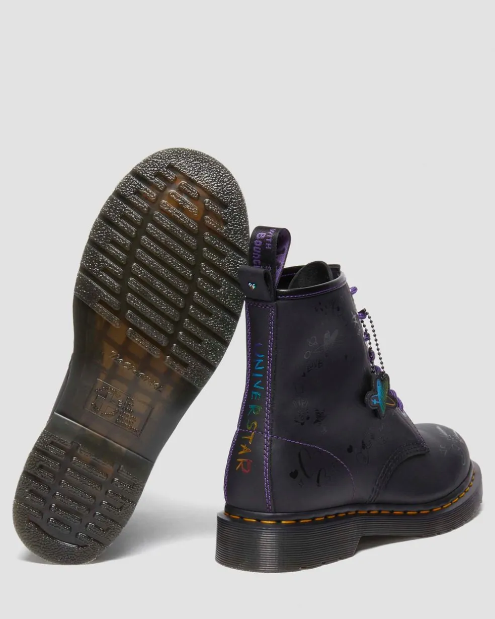 1460 BT21 Leather Lace Up Boots in Black