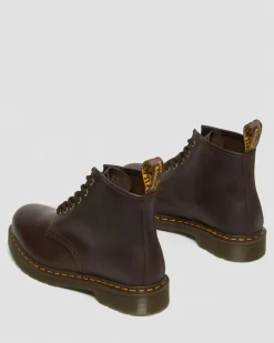 101 Crazy Horse Leather Ankle Boots in Dark Brown