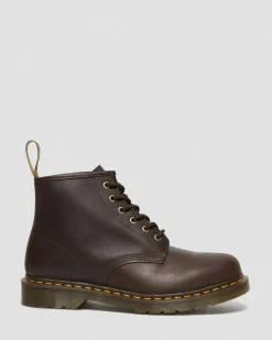 101 Crazy Horse Leather Ankle Boots in Dark Brown