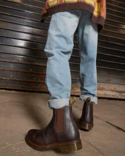 2976 Crazy Horse Leather Chelsea Boots in Brown