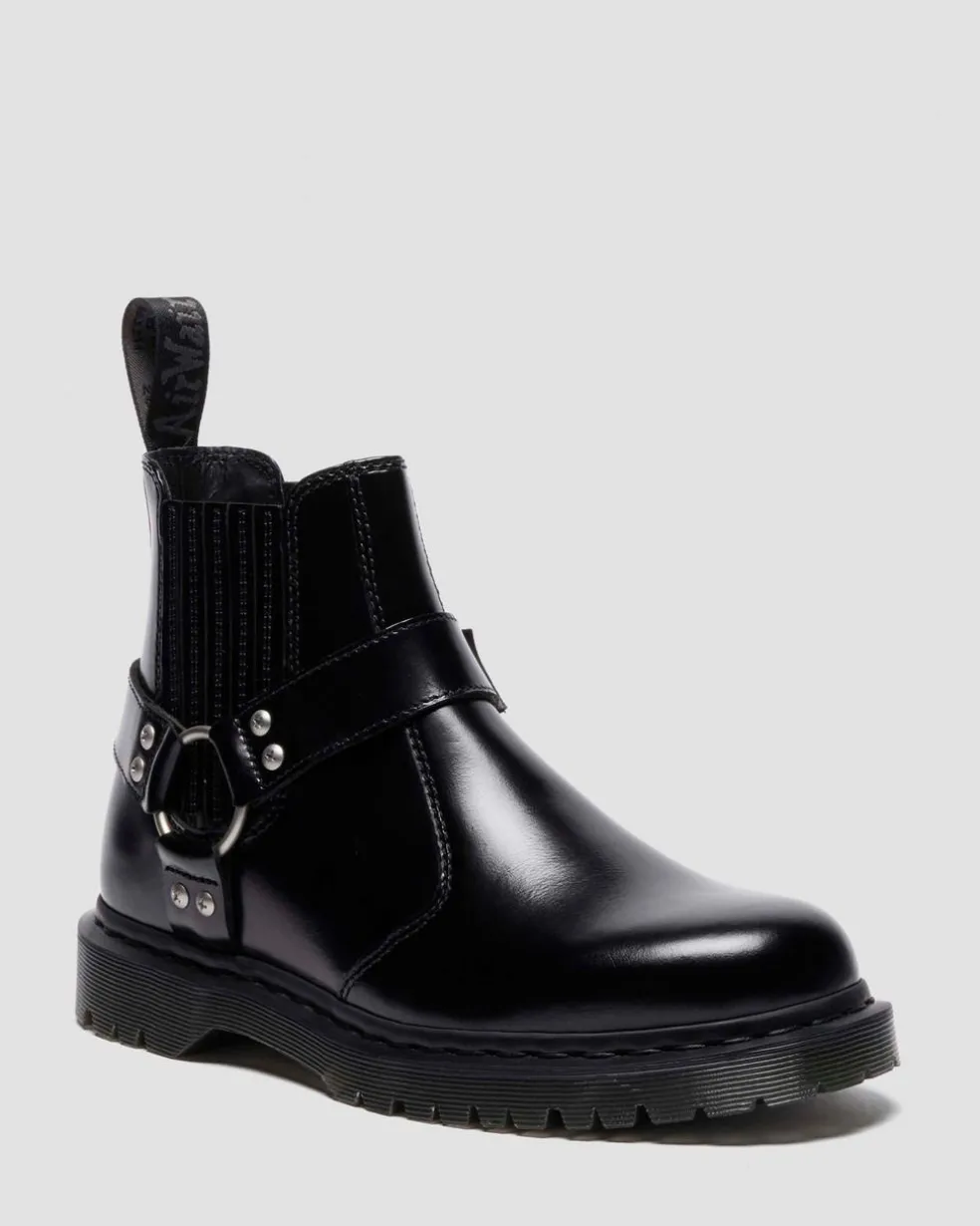 2976 Harness Analine Leather Chelsea Boots in Black