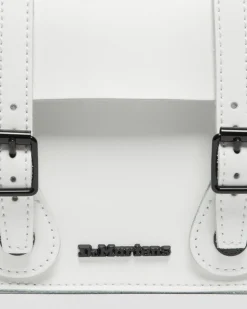 7 Inch Leather Crossbody Bag in White