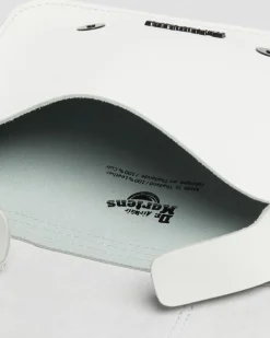 7 Inch Leather Crossbody Bag in White