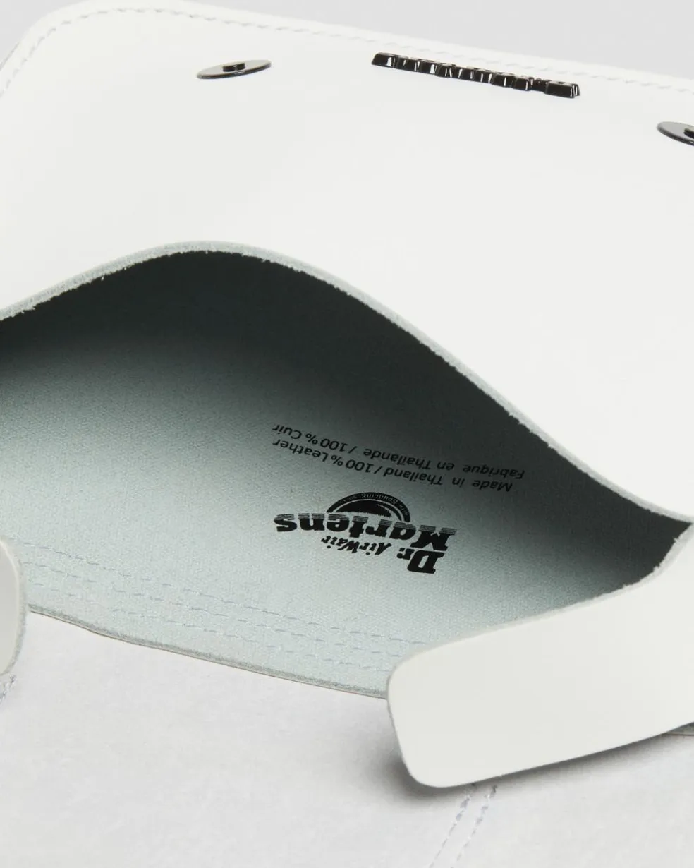 7 Inch Leather Crossbody Bag in White