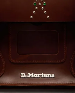 11 Inch Mayhem Leather Satchel in Amber Tan