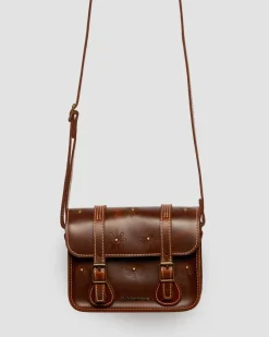 7 Inch Mayhem Leather Satchel in Amber Tan