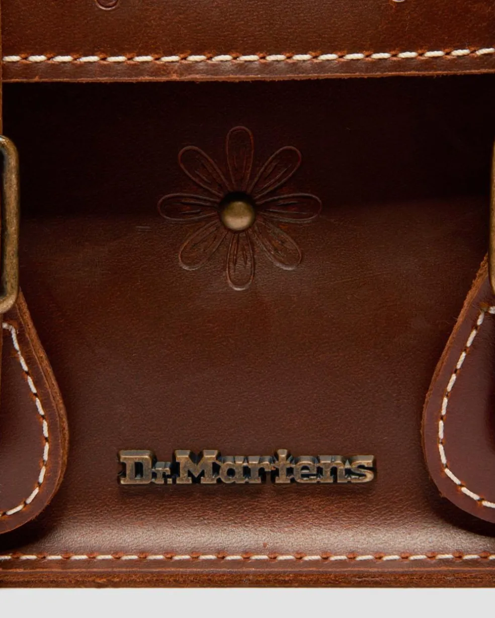 7 Inch Mayhem Leather Satchel in Amber Tan