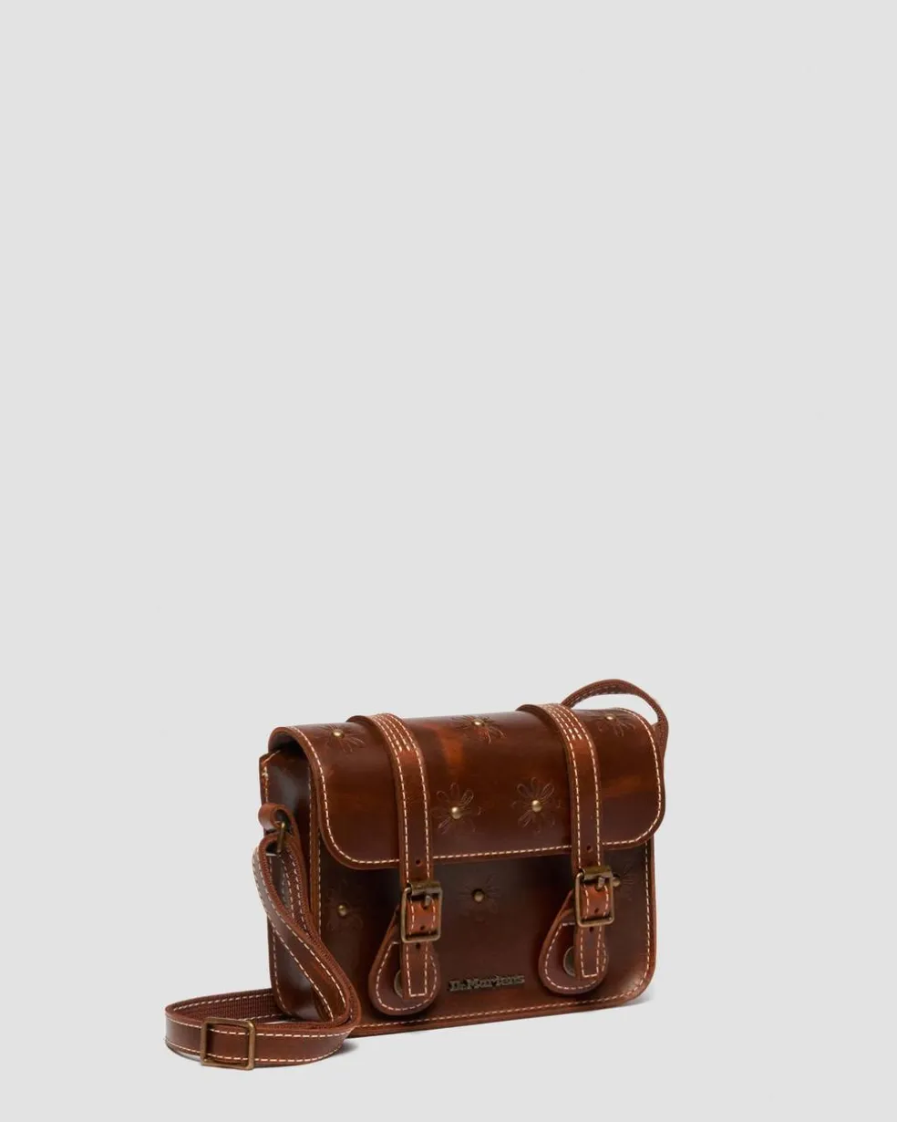 7 Inch Mayhem Leather Satchel in Amber Tan