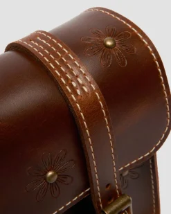 7 Inch Mayhem Leather Satchel in Amber Tan