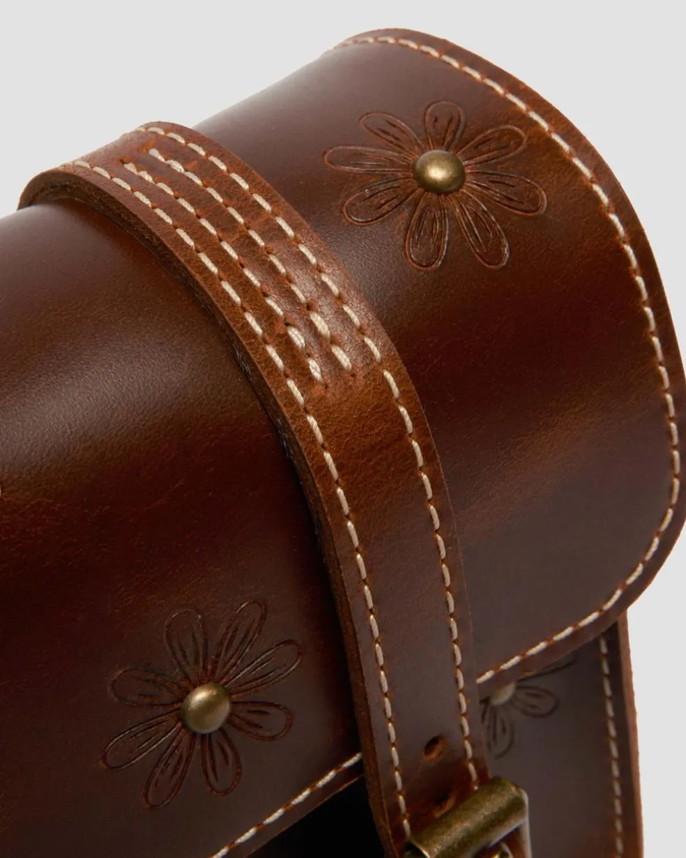7 Inch Mayhem Leather Satchel in Amber Tan