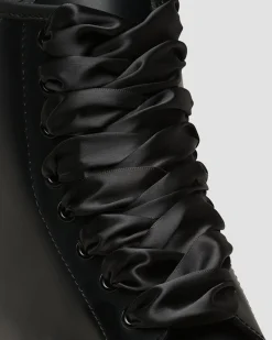 55 inch Ribbon Shoe Laces (8-10 Eye) in Black