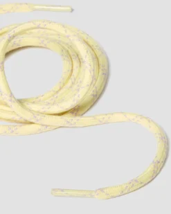 55 Inch Round Marl Shoe Laces (8-10 Eye) in Lemon Yellow