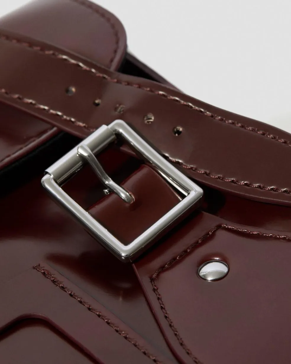 11 Inch Vegan Messenger Bag in Cherry Red
