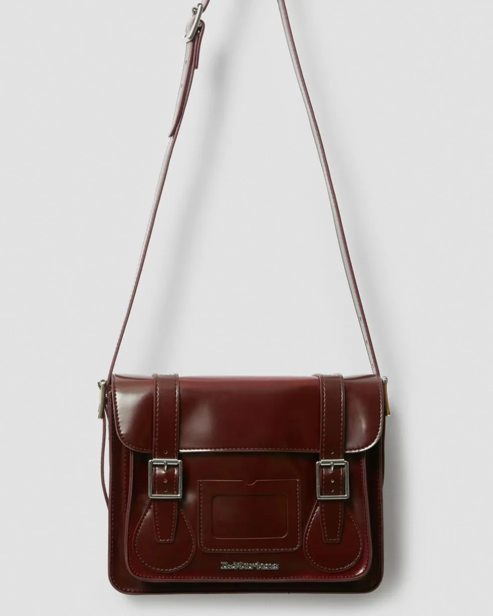 11 Inch Vegan Messenger Bag in Cherry Red
