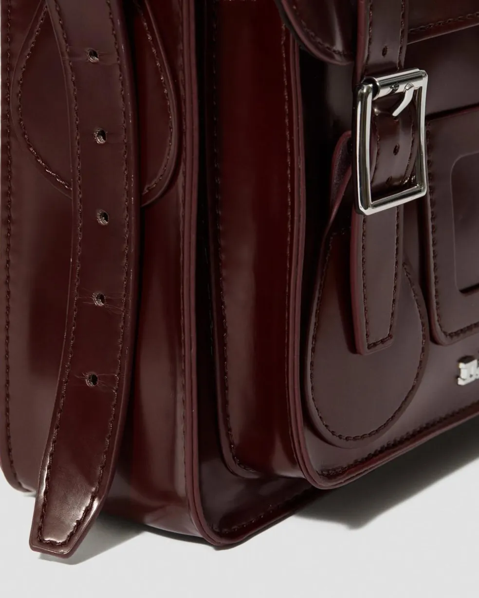 11 Inch Vegan Messenger Bag in Cherry Red