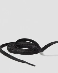 55 Inch Waxed Flat Shoe Laces (8-10 Eye) in Black