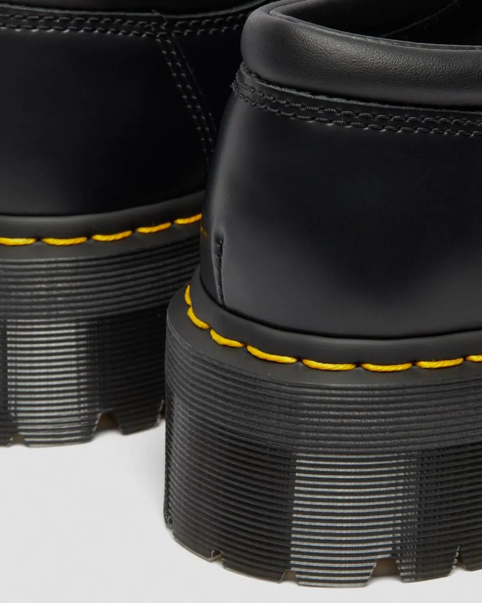 8053 Leather Platform Casual Shoes in Black