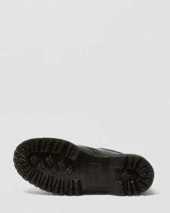 8053 Leather Platform Casual Shoes in Black