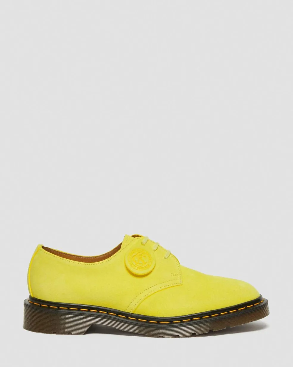 1461 Made in England Buck Suede Oxford Shoes in Yellow