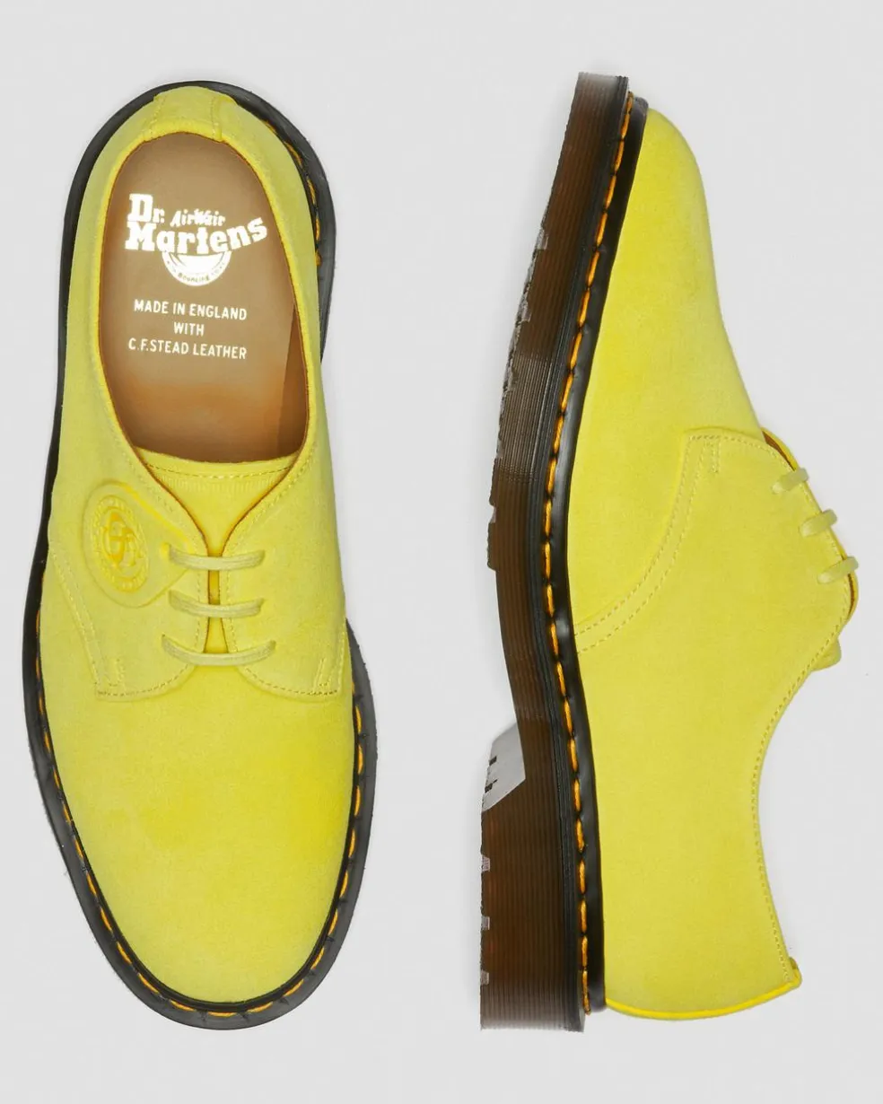 1461 Made in England Buck Suede Oxford Shoes in Yellow