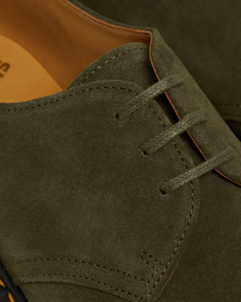 1461 Made in England Buck Suede Oxford Shoes in Green