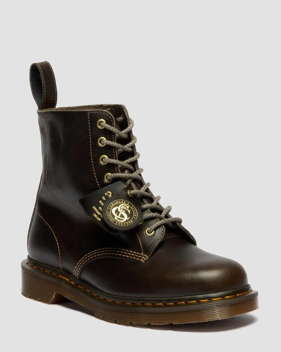 1460 Made In England Classic Calf Leather Boots in Sepia Grey