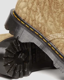 1460 Made in England Emboss Suede Lace Up Boots in Savannah Tan