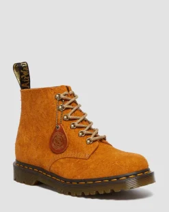 101 Made in England Hardware Suede Ankle Boots in Burnt Yellow