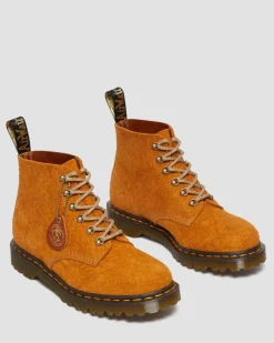 101 Made in England Hardware Suede Ankle Boots in Burnt Yellow
