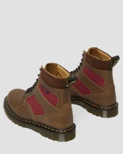 1460 Made in England Padded Panel Lace Up Boots in Brown