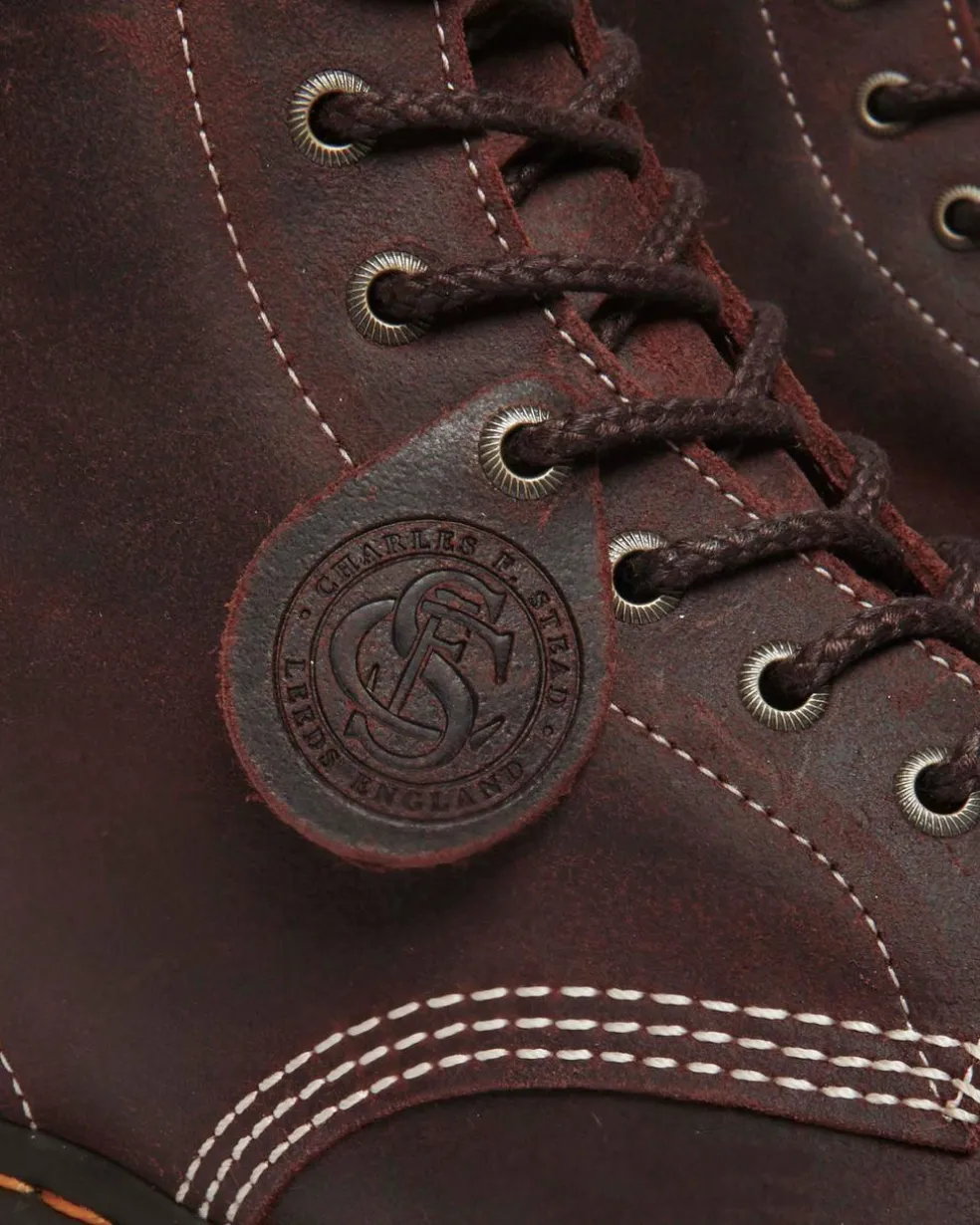 1460 Made in England Wax Commander Lace Up Boots in Brown