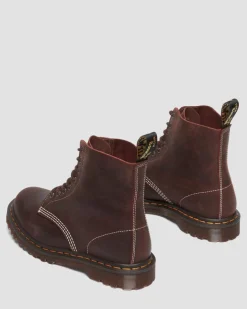 1460 Made in England Wax Commander Lace Up Boots in Brown