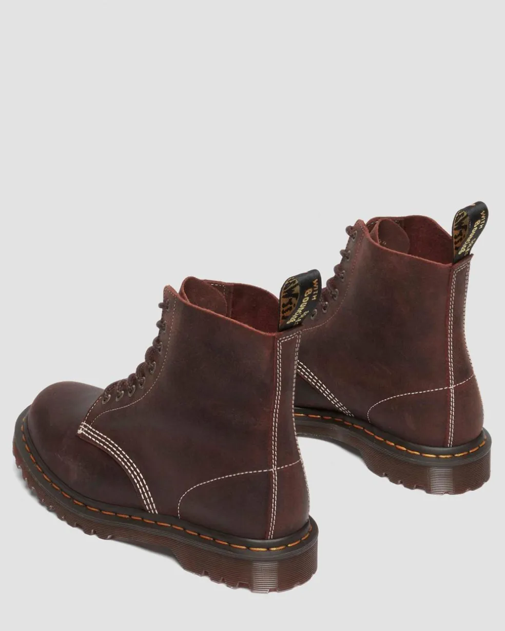 1460 Made in England Wax Commander Lace Up Boots in Brown