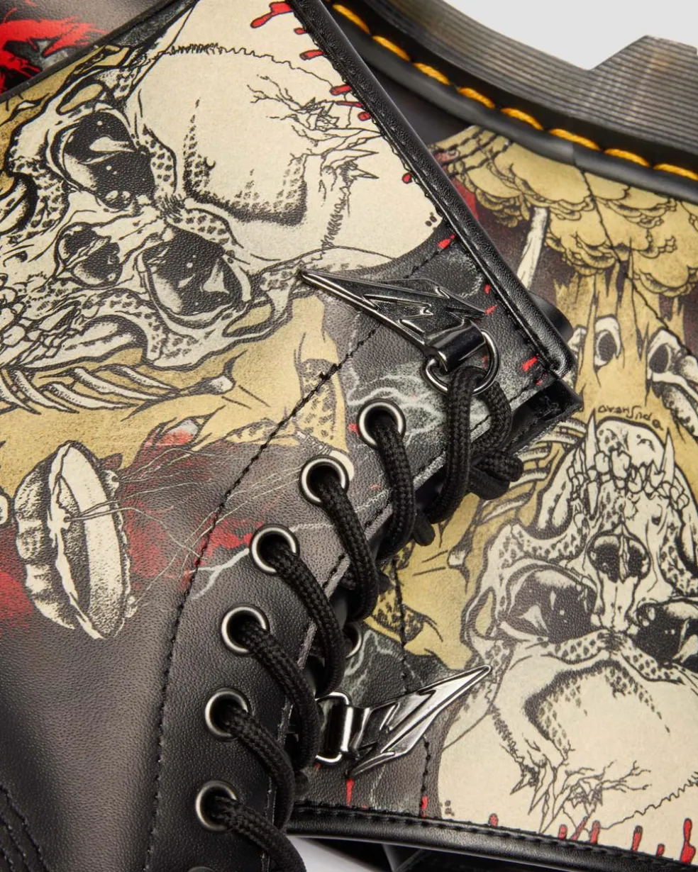1460 Metallica Skull Lightning in White & Multi