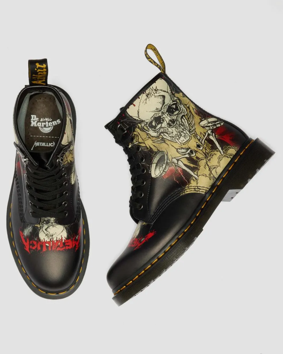 1460 Metallica Skull Lightning in White & Multi