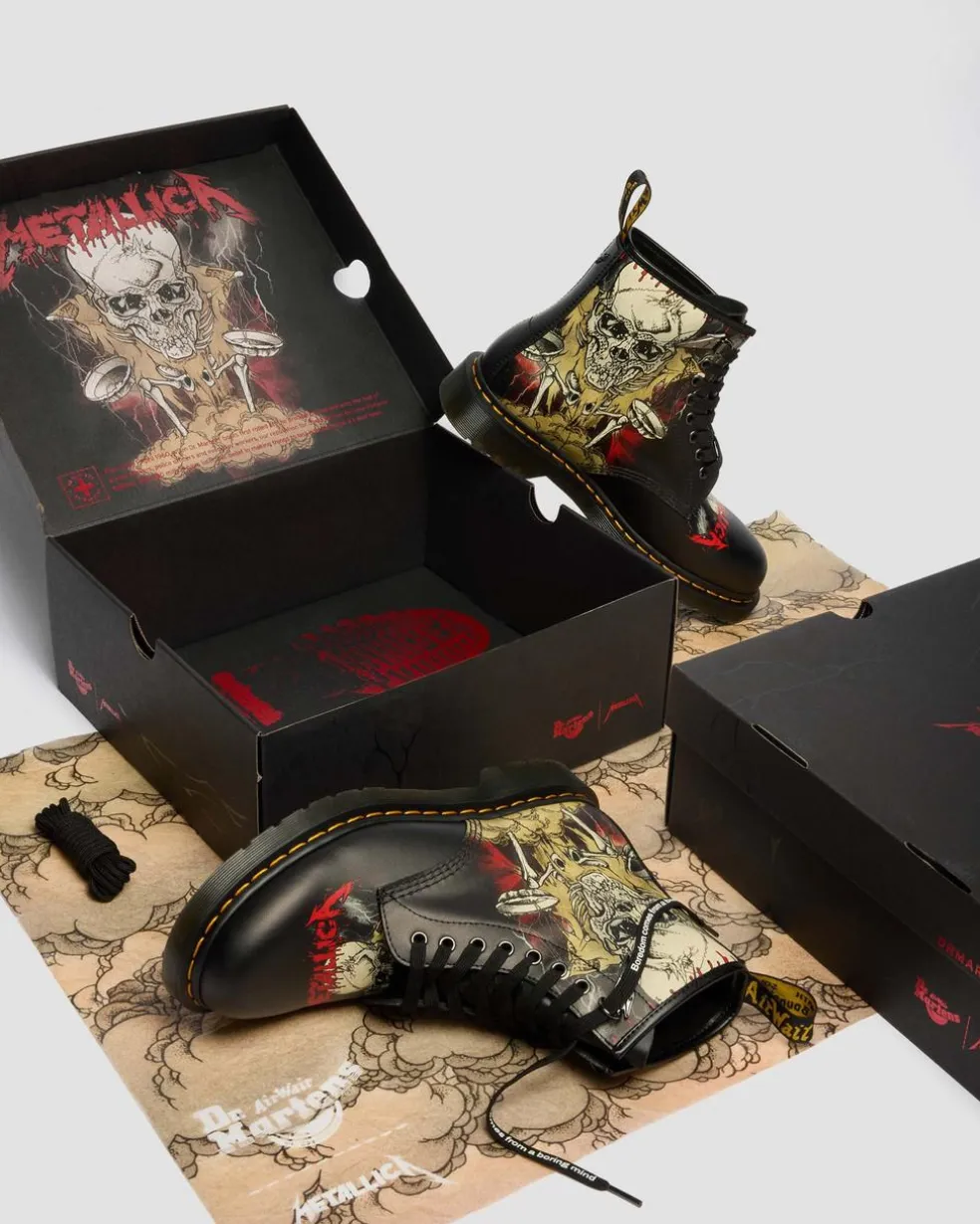 1460 Metallica Skull Lightning in White & Multi