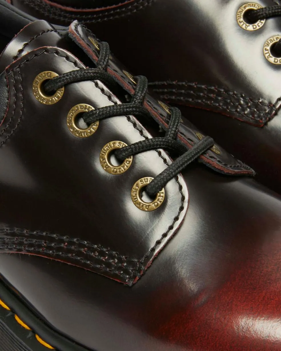 8053 Quad Arcadia Leather Platform Shoes in Cherry Red Arcadia
