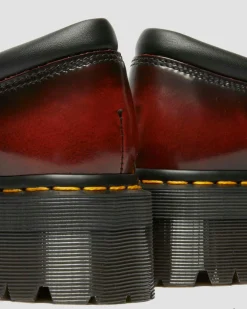 8053 Quad Arcadia Leather Platform Shoes in Cherry Red Arcadia