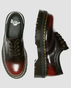 8053 Quad Arcadia Leather Platform Shoes in Cherry Red Arcadia