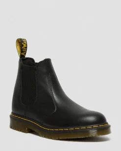 2976 Slip Resistant Leather Chelsea Boots in Black